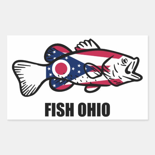 Fish Ohio Rechthoekige Sticker (Voorkant)