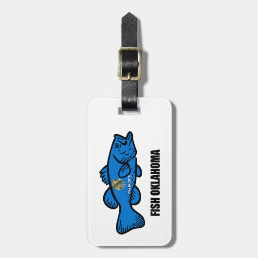 Fish Oklahoma Bagagelabel (Voorkant verticaal)