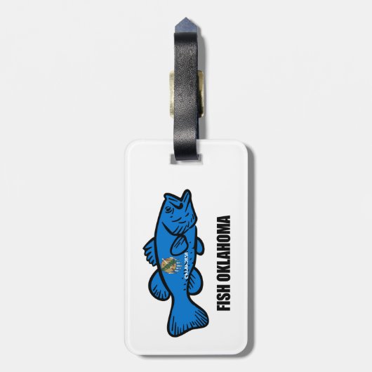 Fish Oklahoma Bagagelabel (Achterkant verticaal)