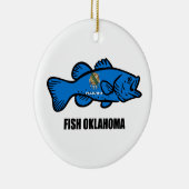 Fish Oklahoma Keramisch Ornament (Rechts)