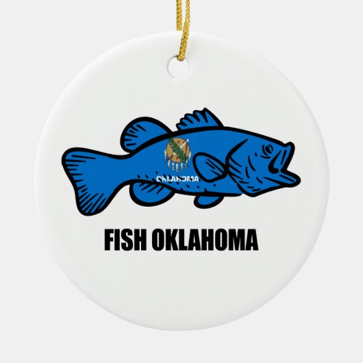 Fish Oklahoma Keramisch Ornament (Voorkant)