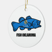 Fish Oklahoma Keramisch Ornament (Links)