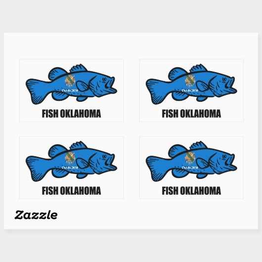 Fish Oklahoma Rechthoekige Sticker (Vel)