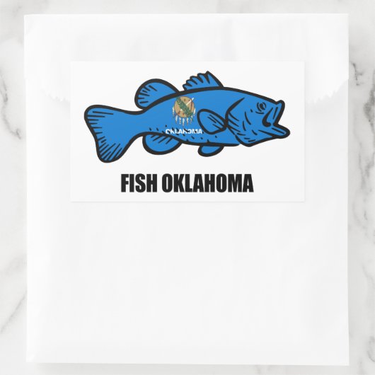 Fish Oklahoma Rechthoekige Sticker (Tas)
