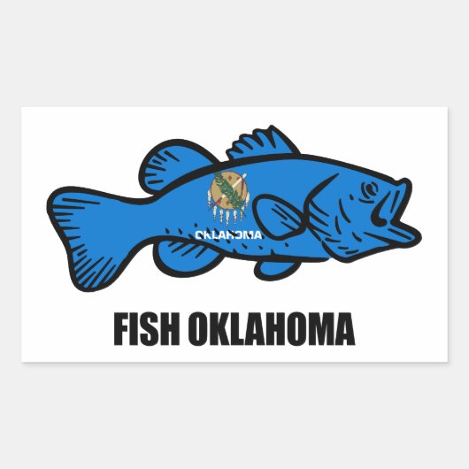 Fish Oklahoma Rechthoekige Sticker (Voorkant)