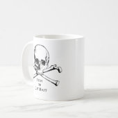 "Fish or Cut Bait" Jolly Roger Pirate Logo Koffiemok (Voorkant links)