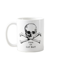 "Fish or Cut Bait" Jolly Roger Pirate Logo