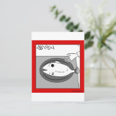 Fish or Girl Briefkaart (Staand voorkant)