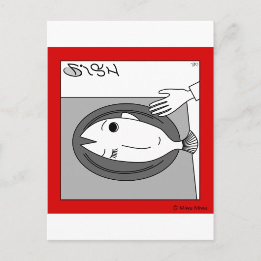 Fish or Girl Briefkaart (Voorkant)
