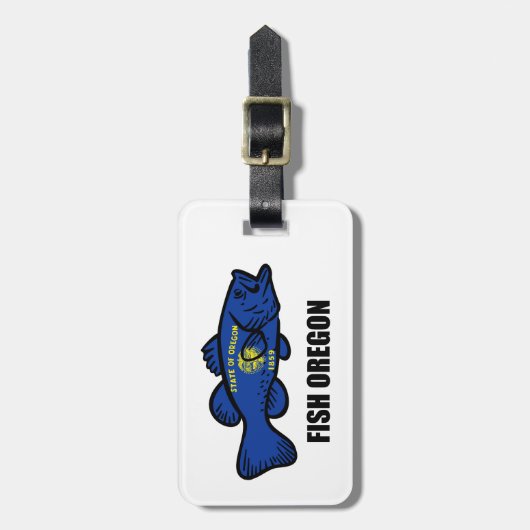 Fish Oregon Bagagelabel (Voorkant verticaal)