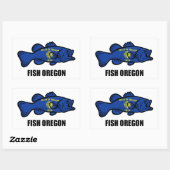 Fish Oregon Rechthoekige Sticker (Vel)