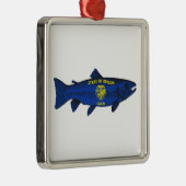 Fish Oregon Trout Metalen Ornament (Rechts)