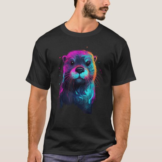 Fish Otter Sea Otter Animal Otter Bundle Otter T-shirt (Voorkant)