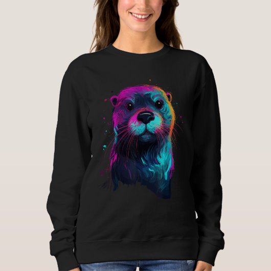 Fish Otter Sea Otter Animal Otter  Bundle Otter Trui (Voorkant)
