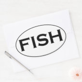 FISH Ovaal Logo Ovale Sticker (Envelop)
