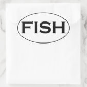 FISH Ovaal Logo Ovale Sticker (Tas)