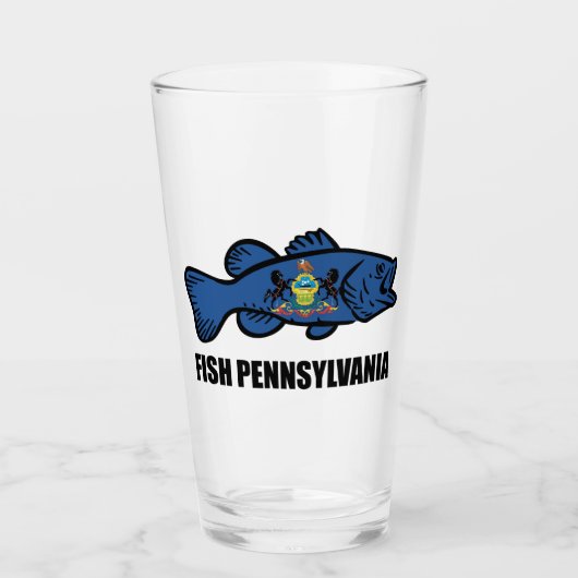 Fish Pennsylvania Bass Glas (Voorkant)
