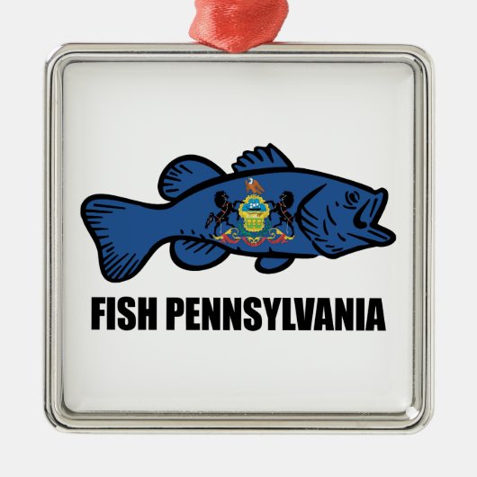 Fish Pennsylvania Bass Metalen Ornament (Voorkant)