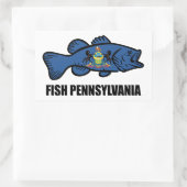 Fish Pennsylvania Bass Rechthoekige Sticker (Tas)