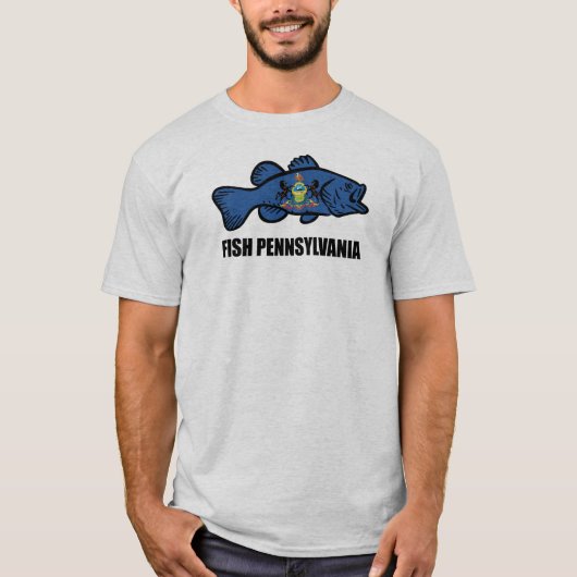 Fish Pennsylvania Bass T-shirt (Voorkant)