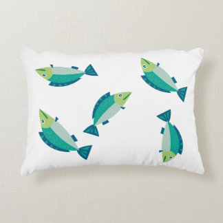 FISH PILLOW, COLOURED FISHES , SOFT TRENDY PILLOW ACCENT KUSSEN
