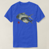Fish Prints Original Gyotaku Florida Pompano T-shirt (Design voorkant)