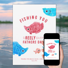 Fish Pun Happy Vaderdag Feestdagenkaart