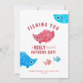 Fish Pun Happy Vaderdag Feestdagenkaart (Voorkant)