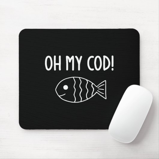 Fish Puns, Oh My Cod, Grappig, Grappen, Sarcastisc Muismat (Met muis)