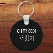 Fish Puns, Oh My Cod, Grappig, Grappen, Sarcastisc Sleutelhanger (Voorkant)