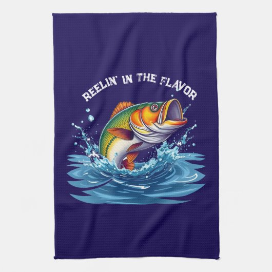 Fish-Reelin' in de smaak- Theedoek (Verticaal)
