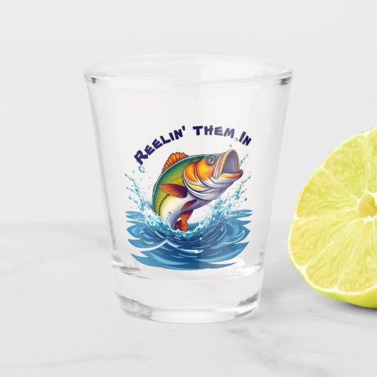 Fish-reelin' them in het Nederlands Shot Glas (Voorkant)
