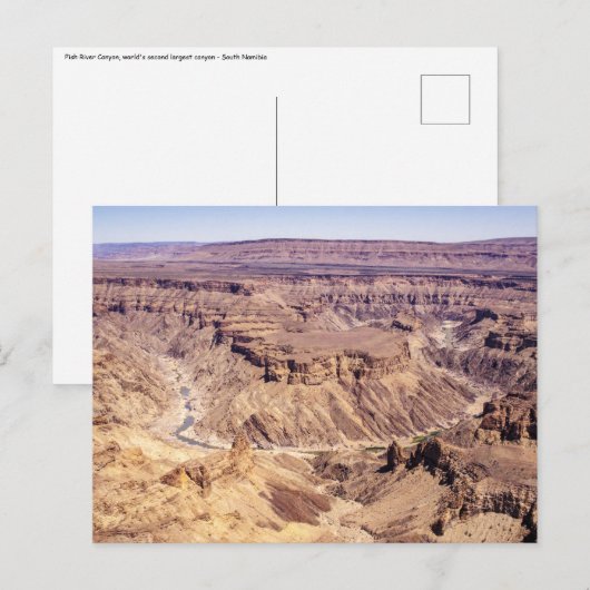 Fish River Canyon in Zuid-Namibië, Afrika Briefkaart (Voorkant / Achterkant)