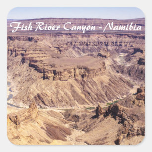 Fish River Canyon in Zuid-Namibië, Afrika Vierkante Sticker
