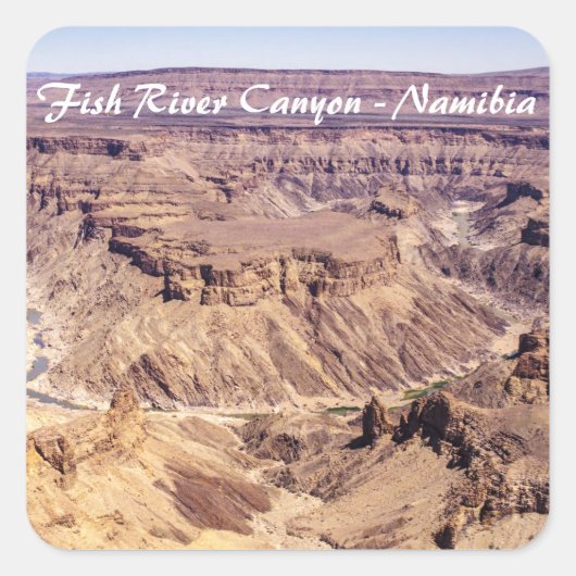 Fish River Canyon in Zuid-Namibië, Afrika Vierkante Sticker (Voorkant)