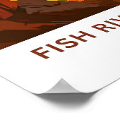 Fish River Canyon Namibië Reisprint Poster (Hoek)