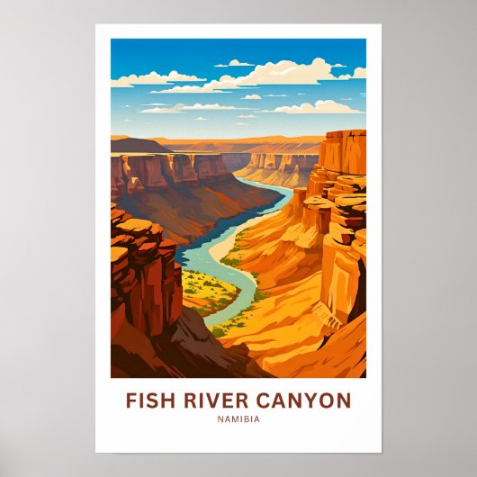 Fish River Canyon Namibië Reisprint Poster (Voorkant)