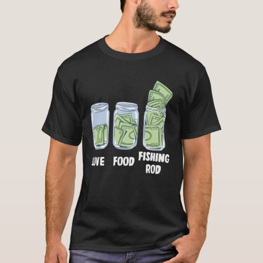 fish Rod Money Bank T-shirt (Voorkant)