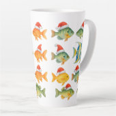 Fish Santa voor Gevist geliefden met kerst Latte Mok (Rechterhoek)