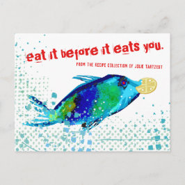 Fish Seafood Lemon Keeper Kookboek Receptenkaart Briefkaart