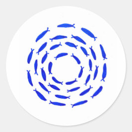 fish shoal circle bait ball ronde sticker