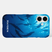 Fish Shoal en zonlicht onder het Zee gepersonalise Case-Mate iPhone Case (Achterkant (horizontaal))