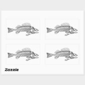 Fish Skeleton Logo Rechthoekige Sticker (Vel)