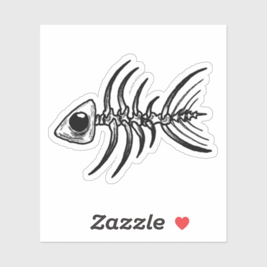 Fish Skelly Sticker (Vel)