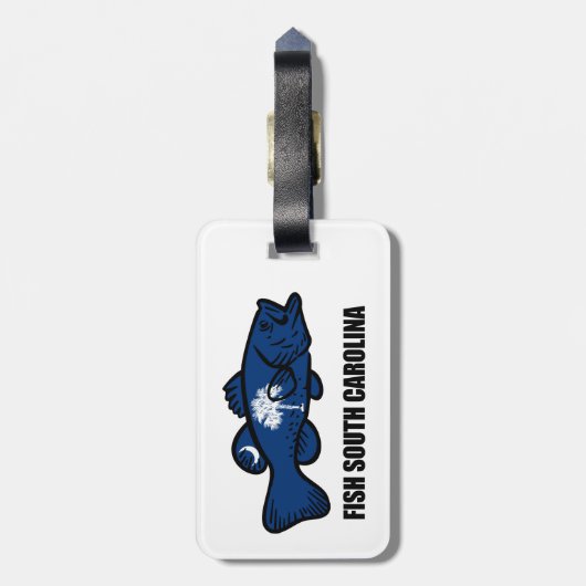 Fish South Carolina Bagagelabel (Achterkant verticaal)