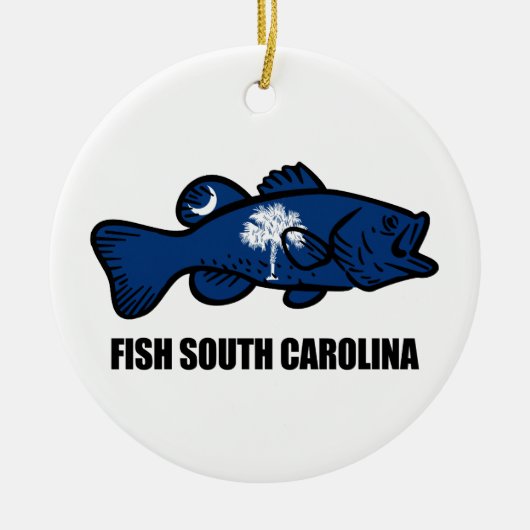 Fish South Carolina Keramisch Ornament (Voorkant)