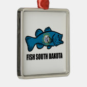 Fish South Dakota Metalen Ornament (Rechts)