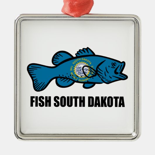 Fish South Dakota Metalen Ornament (Voorkant)