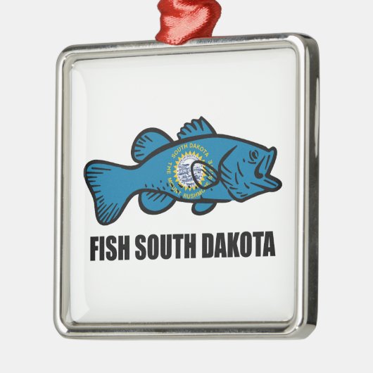 Fish South Dakota Metalen Ornament (Links)