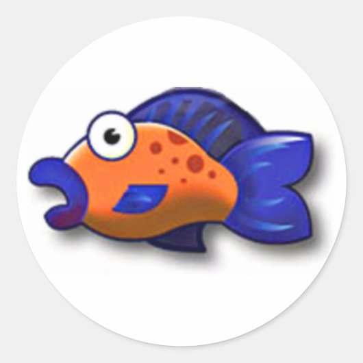 Fish Stick..er Ronde Sticker (Voorkant)